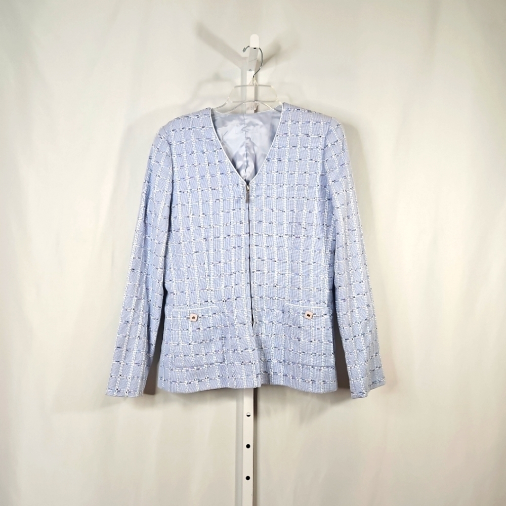Doncaster Blue Tweed Suit Size 14